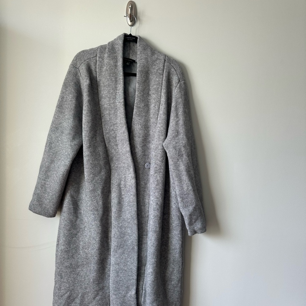Ann Taylor Heather Gray Sweater Coat - Picture 4 of 11